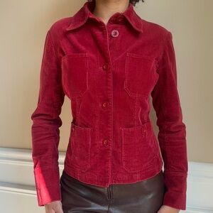 City DKNY Red Corduroy Jacket
